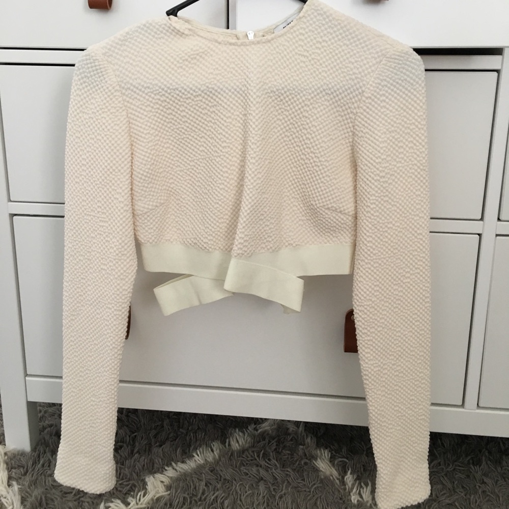 Elizabeth and James Long Sleeve Crop Top